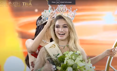 Dai dien Albania dang quang Miss Earth 2023, Lan Anh doat giai a hau