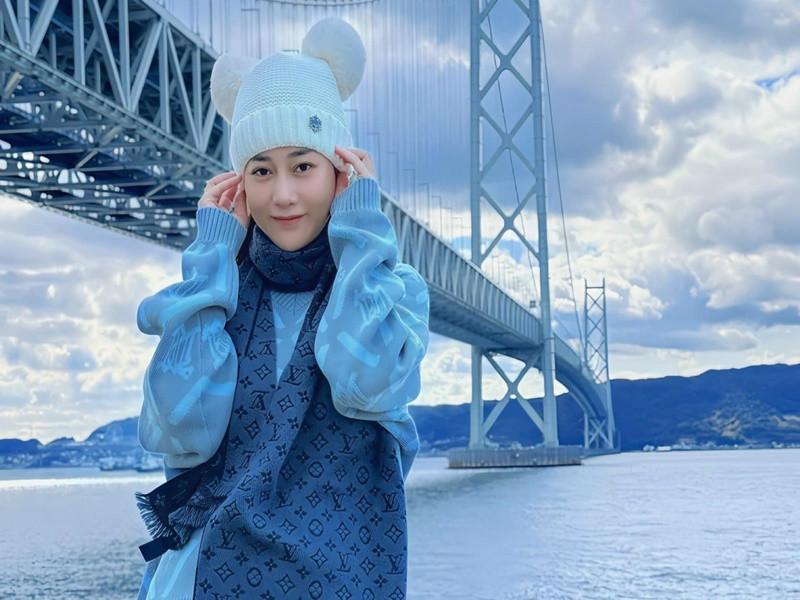 Phương Oanh được nhận xét đẹp mặn mà hơn khi mang bầu.