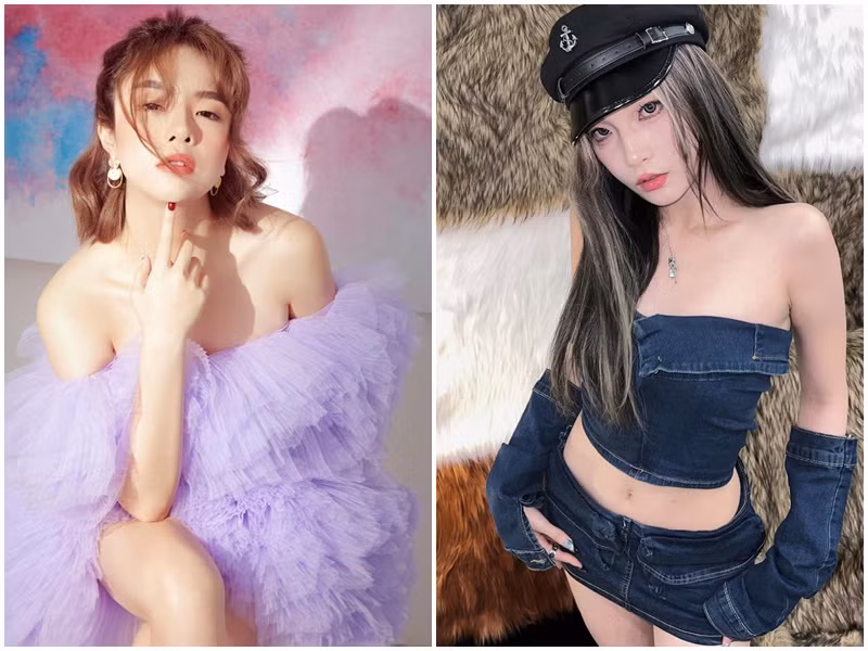 Lợi thế vóc dáng của Thái Trinh là vòng một căng đầy quyến rũ còn Yee Pink sở hữu vòng eo thon gọn, đôi chân dài nuột nà.