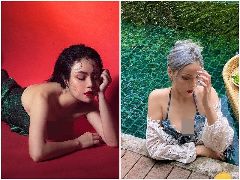 Thái Trinh và Yee Pink gợi cảm không kém cạnh nhau.