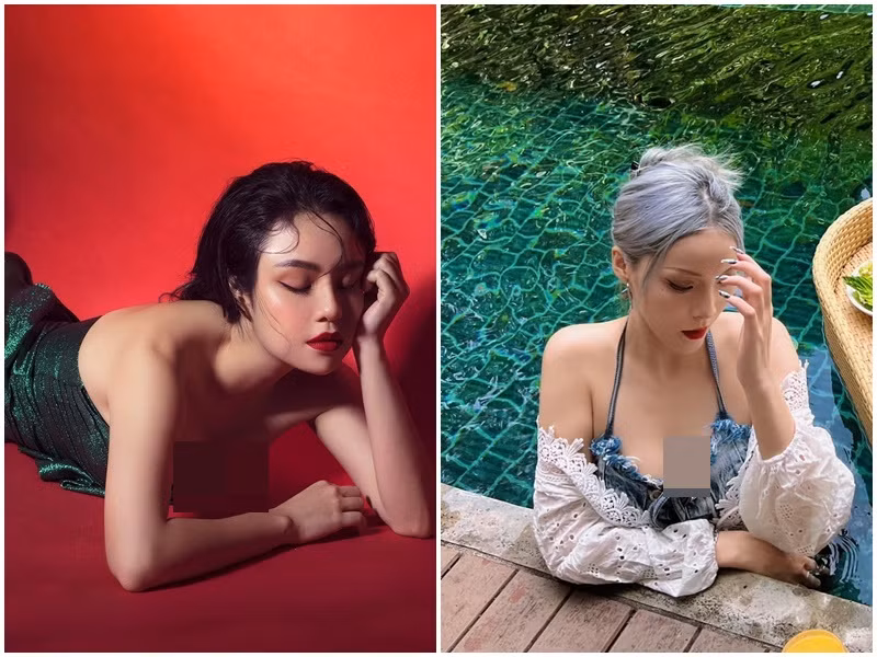 Thái Trinh và Yee Pink gợi cảm không kém cạnh nhau.