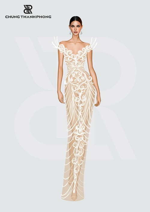 Cô sẽ diện một trong hai mẫu váy của NTK Chung Thanh Phong trong màn final walk.