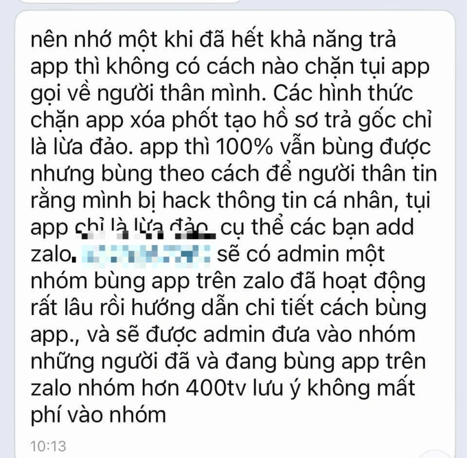 Rủ nhau bùng nợ app vay tiền - Hình 3 Ru nhau bung no app vay tien-Hinh-3