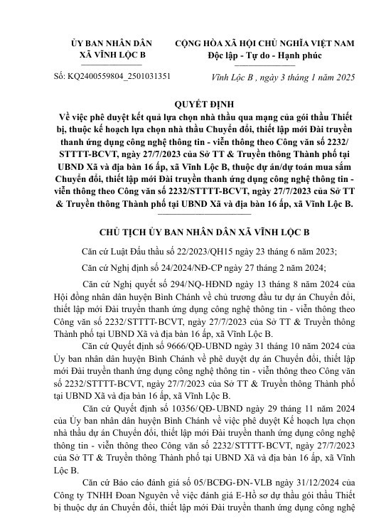 TP HCM: Công ty Phúc An Khang 5 ngày trúng 2 gói thầu tại Bình Chánh TP HCM: Cong ty Phuc An Khang 5 ngay trung 2 goi thau tai Binh Chanh