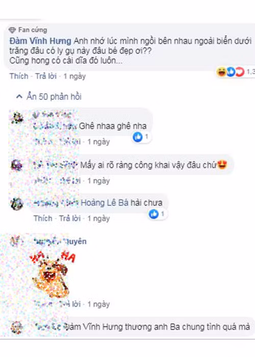 Sau khi phủ nhận chuyện hẹn hò, Mai Tài Phến không có bất kì động thái nào còn Mỹ Tâm chăm chỉ cập nhật trang fanpage. Mới đây, khi Mỹ Tâm "thả thính" bằng trích dẫn câu hát "Trăng lên em nhớ những lúc bên anh" của ca khúc "Gửi tình yêu của em", Đàm Vĩnh Hưng - người tình tin đồn của Mỹ Tâm lập tức để lại bình luận khiến fan thích thú.