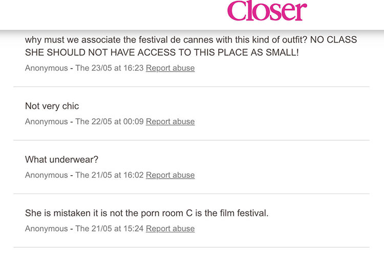 Cư dân mạng tại Pháp mắng Ngọc Trinh "rẻ tiền" và muốn cấm những cô gái như Ngọc Trinh tại Cannes. Ảnh: Vietnamnet