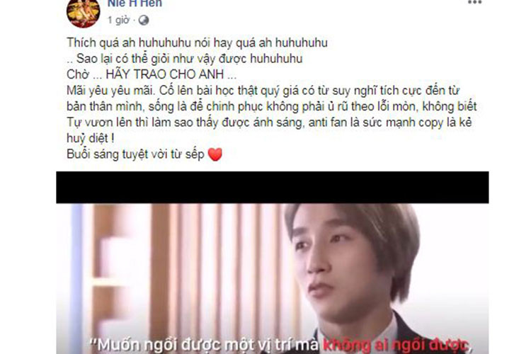 Ngô Kiến Huy hay H'hen Niê cũng rất háo hức chờ đợi Sơn Tùng tung MV.