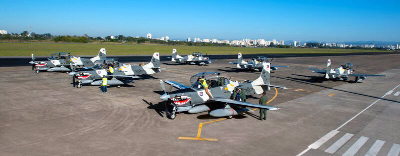 Ảnh: 6 cường kích A-29 không quân Philippines mới nhận trong tháng trước.