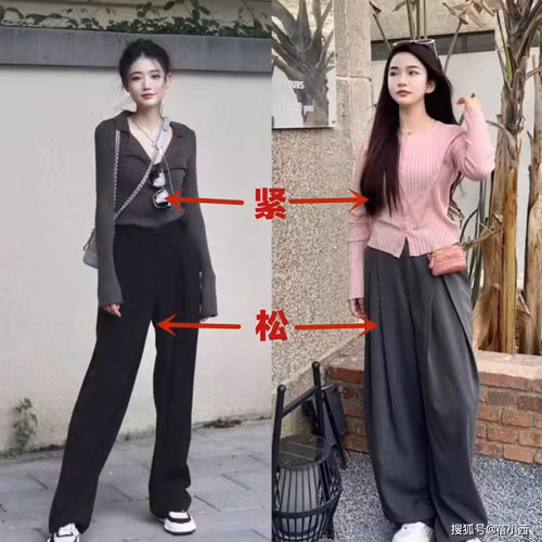 Nếu yêu thích sự phóng khoáng, bạn có thể kết hợp quần ống rộng với áo sát nách, áo co giãn bó sát để trông gầy và cao hơn. Cách phối đồ góp phần tạo hiệu ứng tỷ lệ cơ thể vàng.