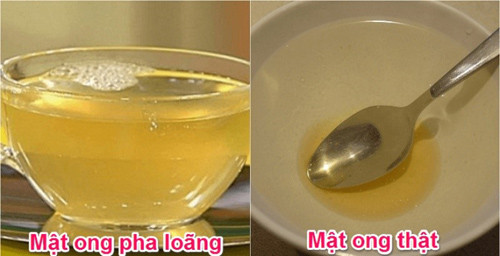 Nhỏ mật ong vào một cốc nước nguội. Nếu mật vẫn giữ hình dạng là những viên tròn, chìm xuống đáy, không tan thì đây là mật ong thật. Ngược lại, mật ong giả dễ hòa tan trong nước do chúng được làm từ đường hoặc các chất tạo ngọt.