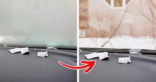 Giảm sương mù gương xe. Kính xe bị mờ ảnh hưởng đến tầm nhìn, khó đảm bảo an toàn giao thông. Tài xế nên tận dụng gói hút ẩm đặt ở dưới cùng cửa kính.