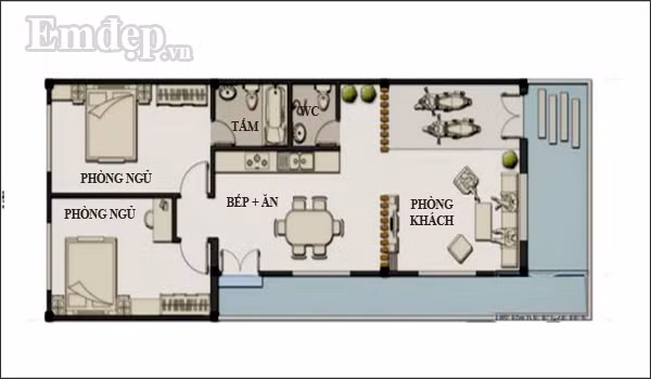 Mặt bằng ngôi nhà.