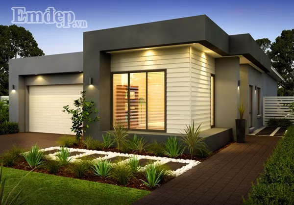 Mặt tiền mang phong cách châu Âu đơn giản nhưng không kém phần sang trọng, tinh tế.