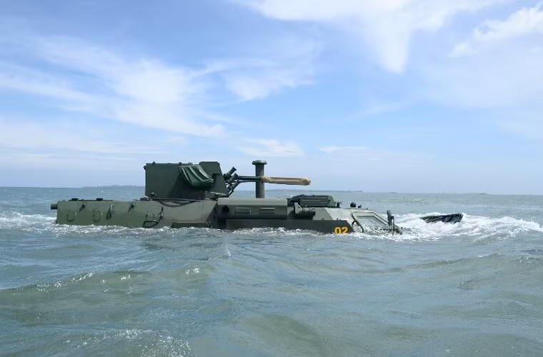 Theo thông báo từ Ukraine thì các bài bơi của BTR-4M đều được thực hiện tốt. Nguồn ảnh: Ukroboronprom