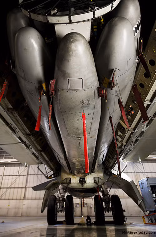 …hoặc các giá phóng ổ xoay lắp trong khoang bom (tối đa mang tới 8 quả mỗi giá phóng). Nguồn ảnh: Military-Today