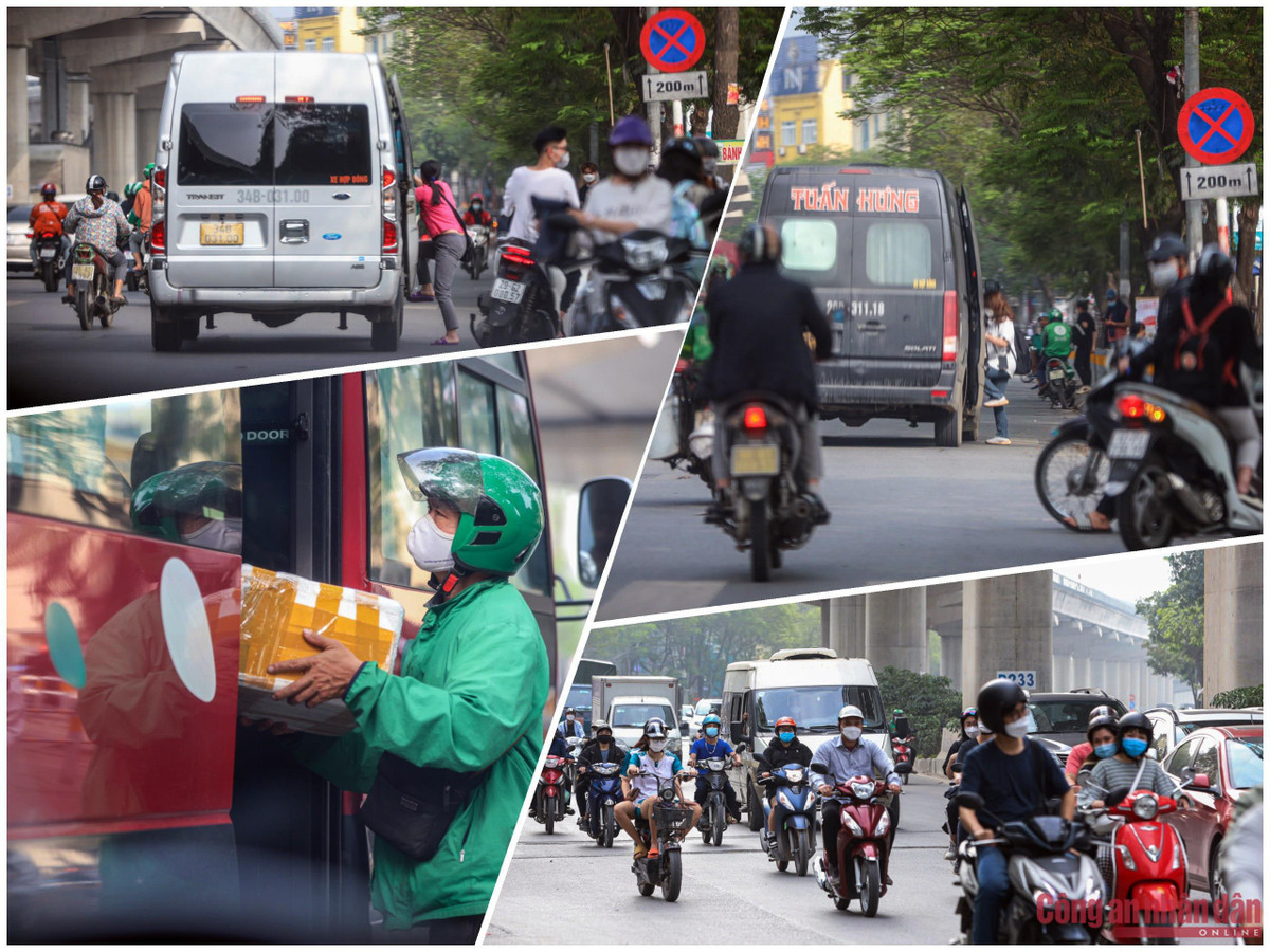 Hàng loạt hình ảnh vi phạm được PV đi cùng CSGT ghi lại.