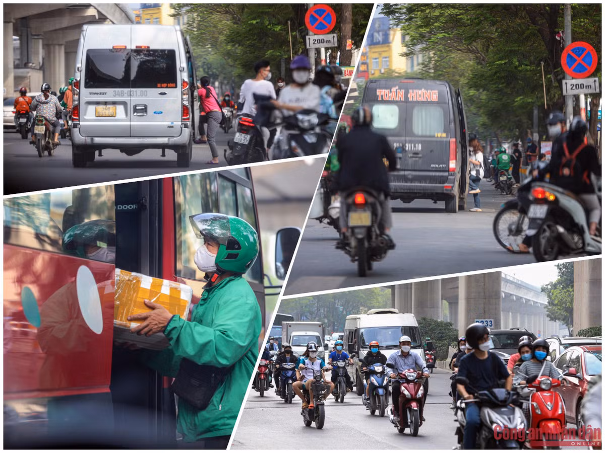 Hàng loạt hình ảnh vi phạm được PV đi cùng CSGT ghi lại.