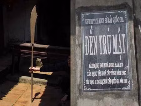Thanh đao của dòng họ Ma còn lưu giữ tại đền Trù Mật
