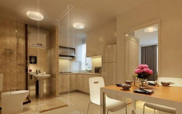  5. Nhà tắm và phòng bếp liền kề nhau: Người ta thường nói "như nước với lửa": nước lửa tương khắc tất có tổn thất, không chỉ hao tài tốn của, không lợi cho tài vận mà còn ảnh hưởng rất lớn đến sức khỏe gia đình. 