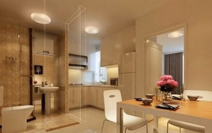  5. Nhà tắm và phòng bếp liền kề nhau: Người ta thường nói "như nước với lửa": nước lửa tương khắc tất có tổn thất, không chỉ hao tài tốn của, không lợi cho tài vận mà còn ảnh hưởng rất lớn đến sức khỏe gia đình. 