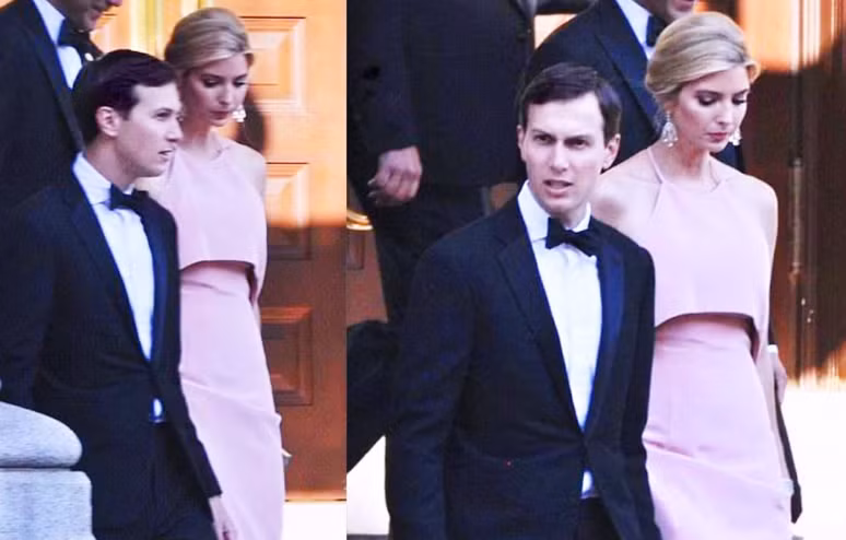 Con gái kiêm cố vấn của Tổng thống Mỹ Donald Trump, Ivanka, cùng chồng, Jared Kushner, tới dự lễ cưới. Ảnh: BI.