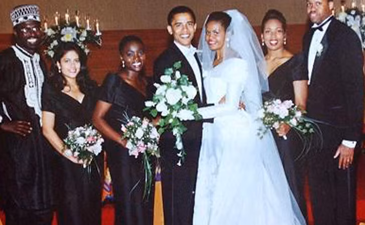 Ảnh cưới của vợ chồng cựu Tổng thống Obama. Ảnh: BA.