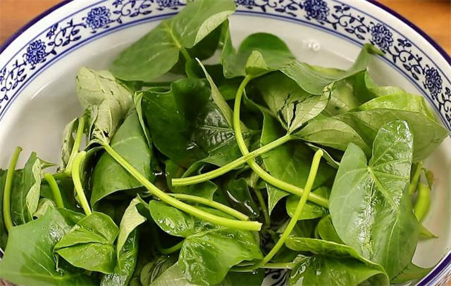 Bước 1: Rửa sạch lá khoai lang. Ảnh: ABLW.