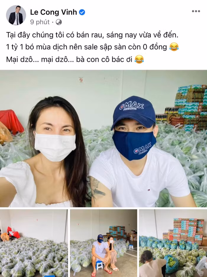 Cong Vinh - Thuy Tien ban rau 1 ty 1 bo, mua dich giam gia 