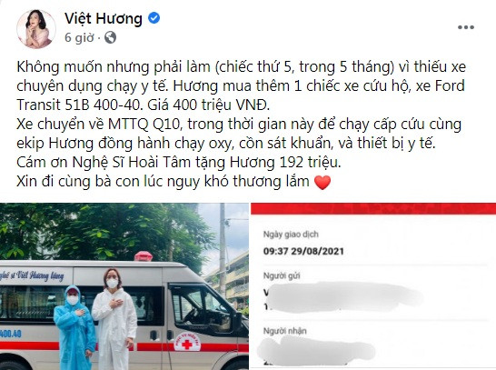 Viet Huong mua chiec xe thu 5 lam tu thien