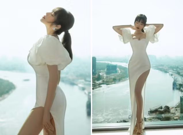 Elly Trần cũng là một trong số các mỹ nhân sở hữu vòng 1 tự nhiên quyến rũ nhất nhì showbiz Việt.