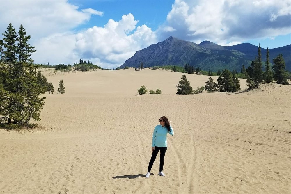 Thoạt nhìn, Carcross chỉ như một cồn cát. Có chút quá nếu gọi đụn cát chỉ rộng có 600m này là sa mạc. Nhưng dù sao thì nó vẫn là sa mạc, là kết quả suốt 10.000 năm cần mẫn se cát của gió.