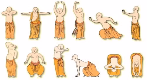 Ngoài ra, một số ý kiến cho rằng, Dịch cân kinh gồm 18 thức, tương ứng với 18 vị La Hán. Ngày nay, phiên bản được Viện Hàn lâm Y học Trung Quốc công nhận chỉ có 12 thức.