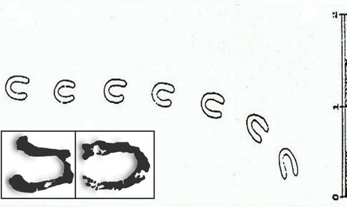 Người dân ở hạt Devon, Anh phát hiện những dấu chân lạ vào sáng ngày 9/2/1855. Những dấu chân này có chiều dài khoảng 10 cm, rộng 7,5 cm. Mỗi dấu chân cách nhau khoảng 20 - 40 cm.