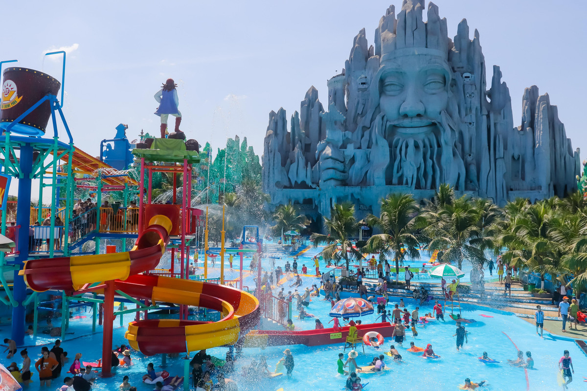 Ghi nhận tại Công viên văn hóa Suối Tiên vào sáng Mùng 1 Tết. (Ảnh: Bảo Giang)