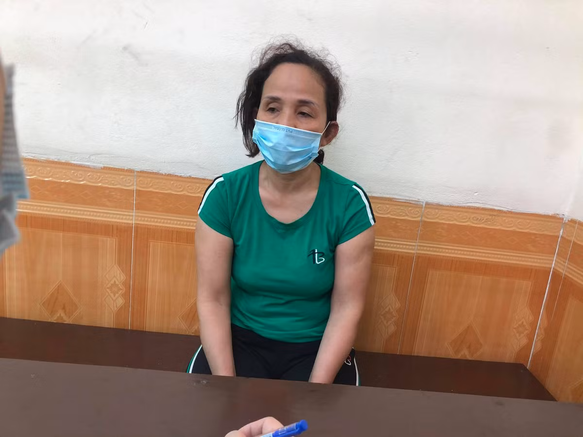 Nguyễn Thị Thu Hà tại cơ quan Công an.