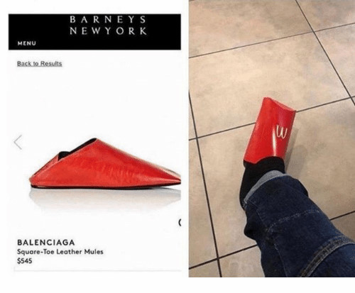 Cách đơn giản để sở hữu mẫu giày độc đáo của Balenciaga mà không tốn kém. Ảnh: Me.me.