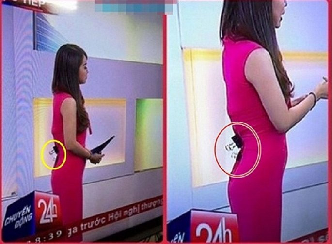 Bí quyết giúp vòng eo thon gọn của BTV Trúc Mai đôi khi chỉ đơn giản là một chiếc kẹp.