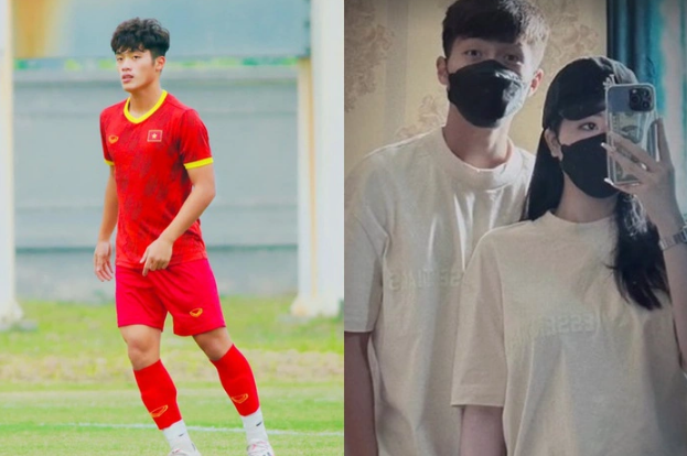 Tiền đạo Nguyễn Quốc Việt cũng gây chú ý không kém khi có bạn gái xinh đẹp tên Chu Hồng Nghi cùng sinh năm 2003, cặp đôi đã hẹn hò được khoảng 2 năm.