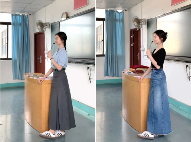 Cô sẽ quay video cả buổi dạy, sau đó chụp lại màn hình và đăng lên trang cá nhân.