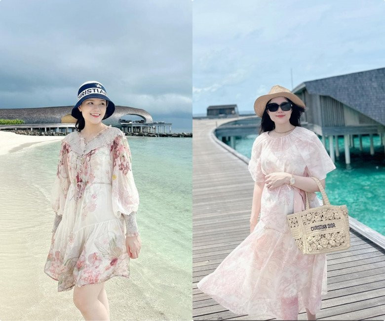 Cô nàng không ngần ngại diện nhiều đồ hiệu khoe dáng trong lần mang thai thứ 2 này.