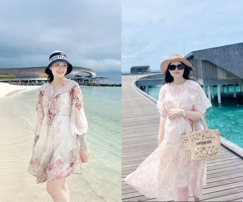 Cô nàng không ngần ngại diện nhiều đồ hiệu khoe dáng trong lần mang thai thứ 2 này.