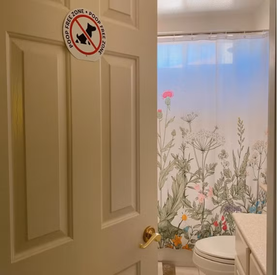 Phòng tắm nhỏ được Jenny tiết lộ , cô nàng trang trí hoa lá cành rất nữ tính. Ảnh: Tổng hợp