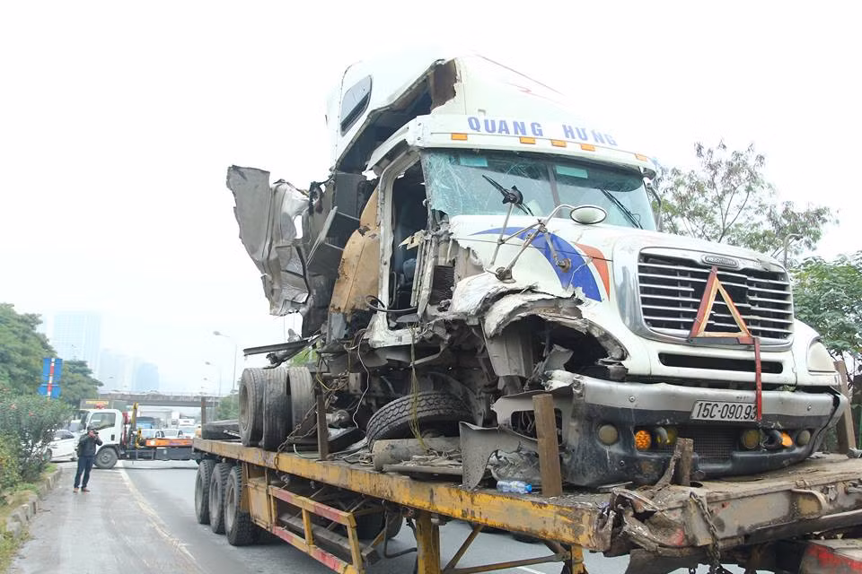 Hiện trường vụ tai nạn.