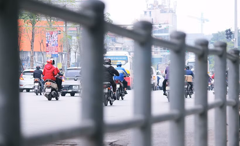 Hàng rào barie rất chắc chắn.