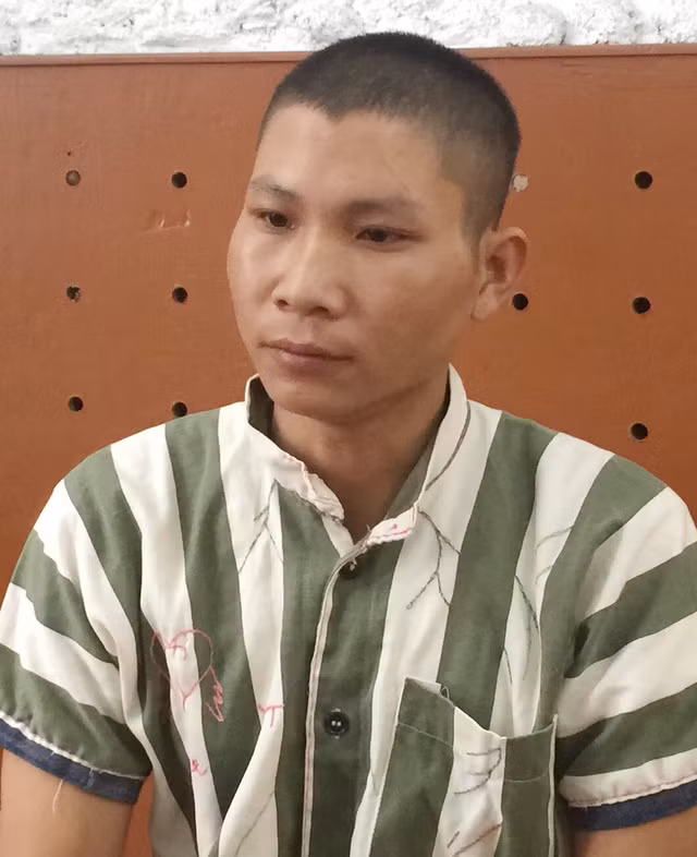 Huy tại cơ quan công an. Ảnh báo Quảng Ninh.