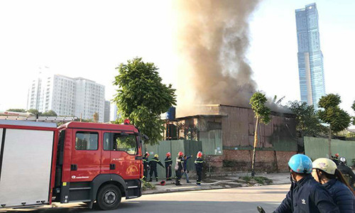 Hiện trường xảy ra vụ cháy.