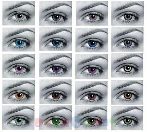 Kính sát tròng màu sắc. Kính áp tròng có màu thường có các thành phần hóa học quá mức, lại kết hợp với các thói quen xấu khi đeo kính hoặc mắt bị nhạy cảm với thời tiết có thể gây ra tắc nghẽn ở mắt, viêm ở mắt, thiếu oxy. Tình trạng thiếu oxy nghiêm trọng làm cho mắt bị biến dạng và nhiễm trùng mắt, gây các bệnh nghiêm trọng như thủng giác mạc mắt và có nguy cơ bị mù mắt vĩnh viễn.