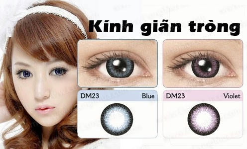 Kính giãn tròng là loại kính áp tròng tạo hình đồng tử giãn to nhờ cách vẽ trên bề mặt kính. Nó có thể giúp bạn biến ước mơ sở hữu một đôi mắt búp bê thành hiện thực. Bạn sẽ có đôi mắt to, đẹp long lanh, thậm chí trông như “tây” với những màu mắt xanh, đỏ, tím, vàng…Cũng giống như loại kính áp tròng khác, kính giãn tròng có thể gây ra những tác hại như viêm giác mạc, nhiễm trùng mắt nếu không sử dụng đúng cách.