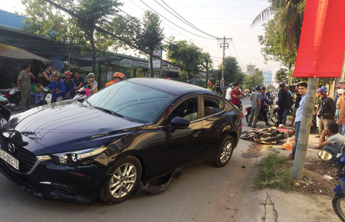 Hiện trường ôtô tông hàng loạt phương tiện ở TP.HCM