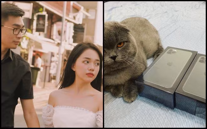 Loat hot girl va ban gai cau thu khoe anh tau iPhone 11 dau tien tai VN